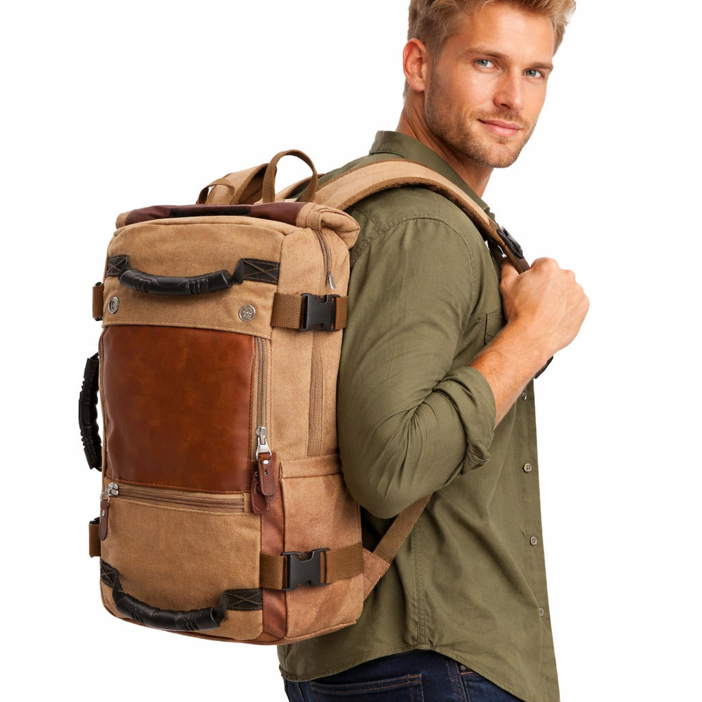 50L Reiseryggsekk med Laptoprom 17,3" – Vanntett Multifunksjonell Tur- og Reiseryggsekk