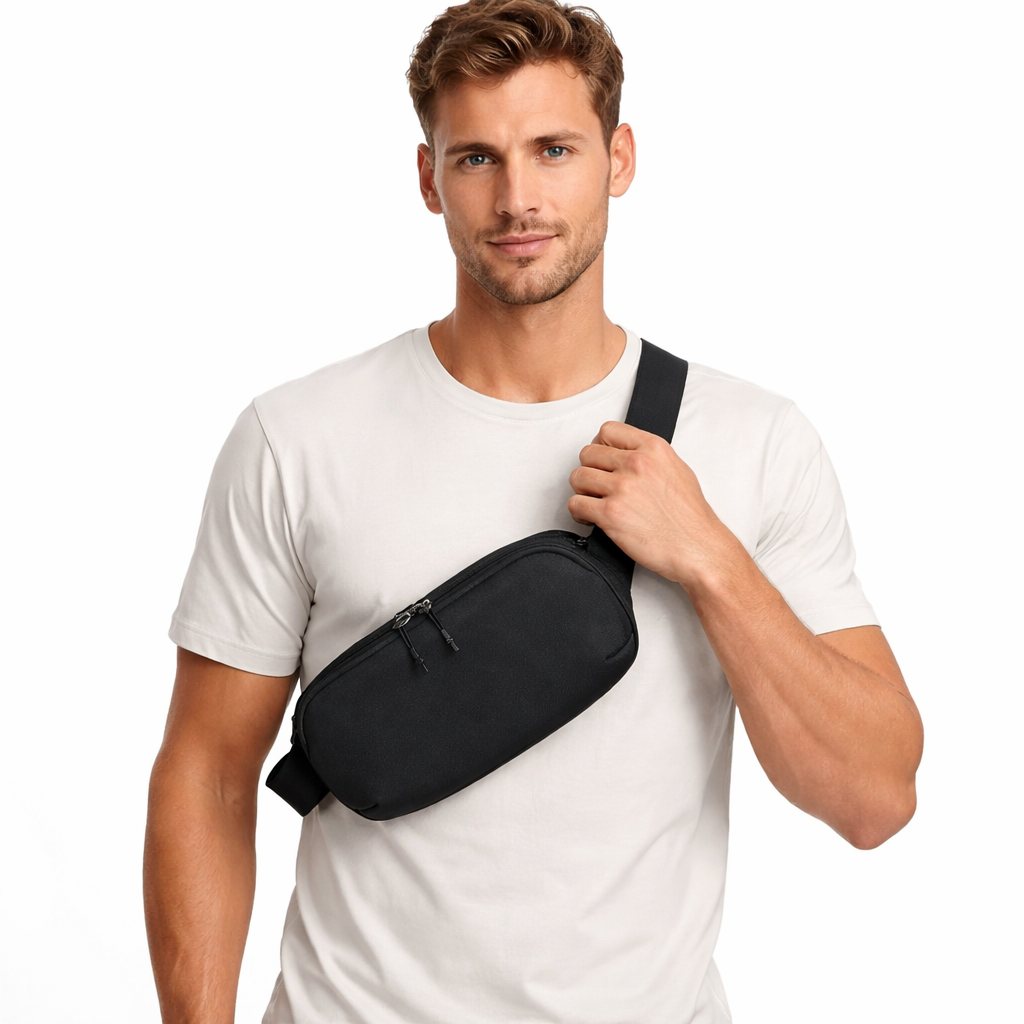 Kompakt Sling Bag 3L – Vanntett Crossbody Veske med Smart Organisering