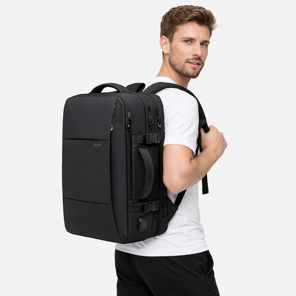 Utvidbar Laptopryggsekk 17,3" – Vanntett Business- og Reisesekk med Stor Kapasitet