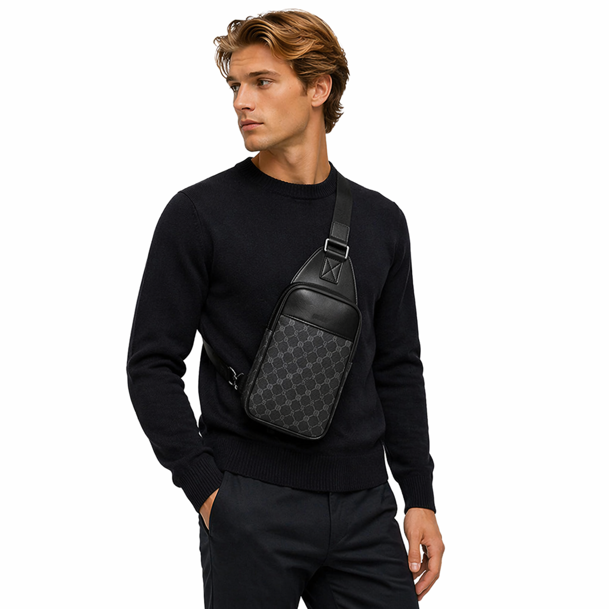 Slim Brystveske i Skinnlook – Vanntett Crossbody Bag med Tyverisikring