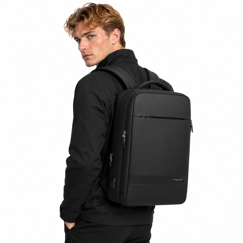 Utvidbar Laptopryggsekk 15,6" – Vanntett Ryggsekk med USB-port
