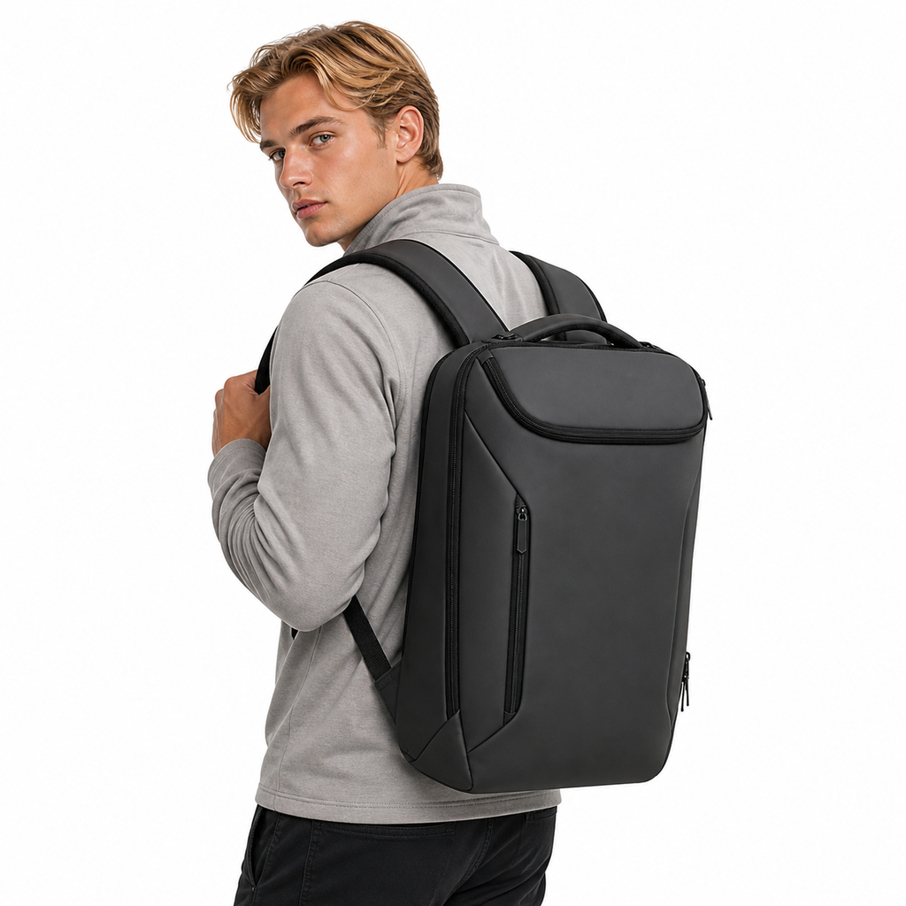 Tyverisikker Ryggsekk til Herre – Vanntett Laptopsekk 15,6” med USB-lading