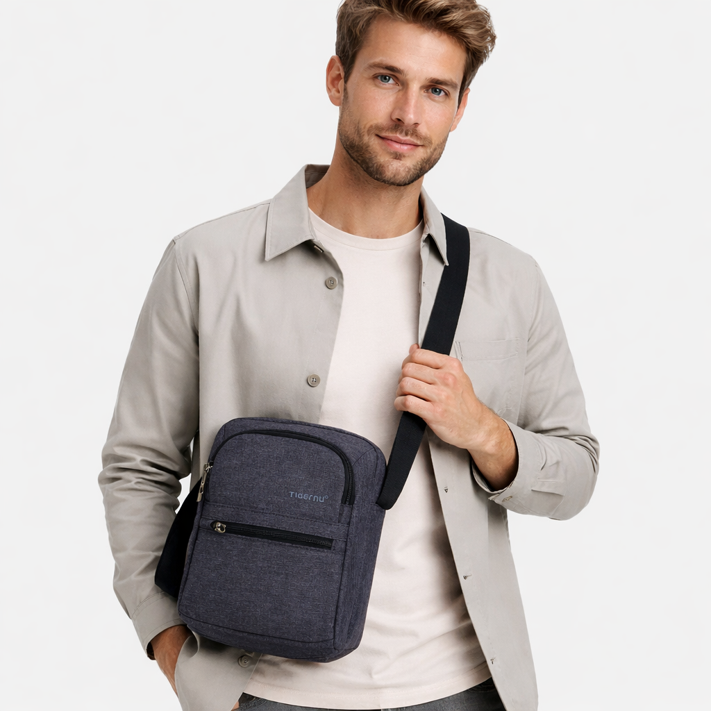 Kompakt Crossbody Veske for iPad 9,7" – Lett og Støtsikker Skulderveske