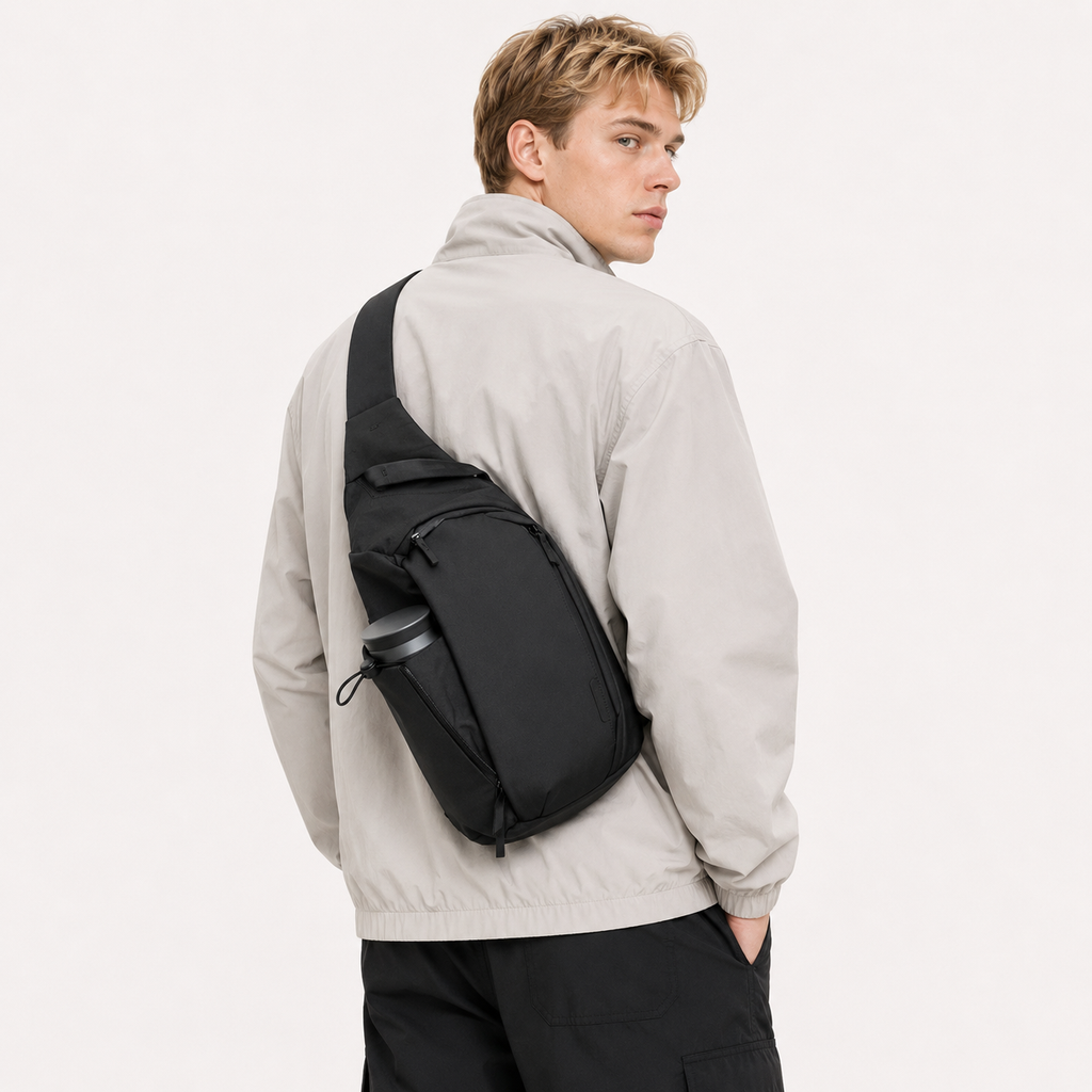 Crossbody Veske til Herre – Sporty Brystveske med Plass til Nettbrett