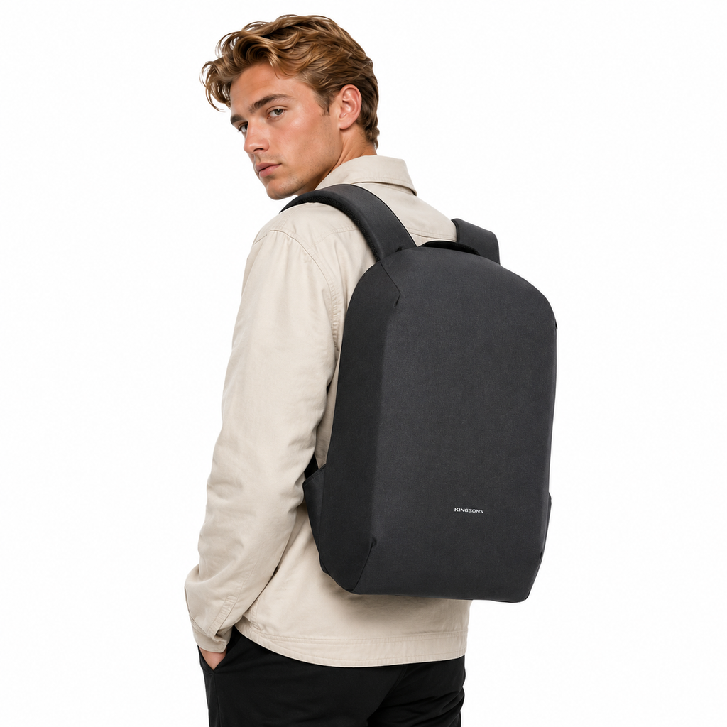 Tyverisikker Laptopryggsekk til Herre – 15,6" Ryggsekk med USB-port