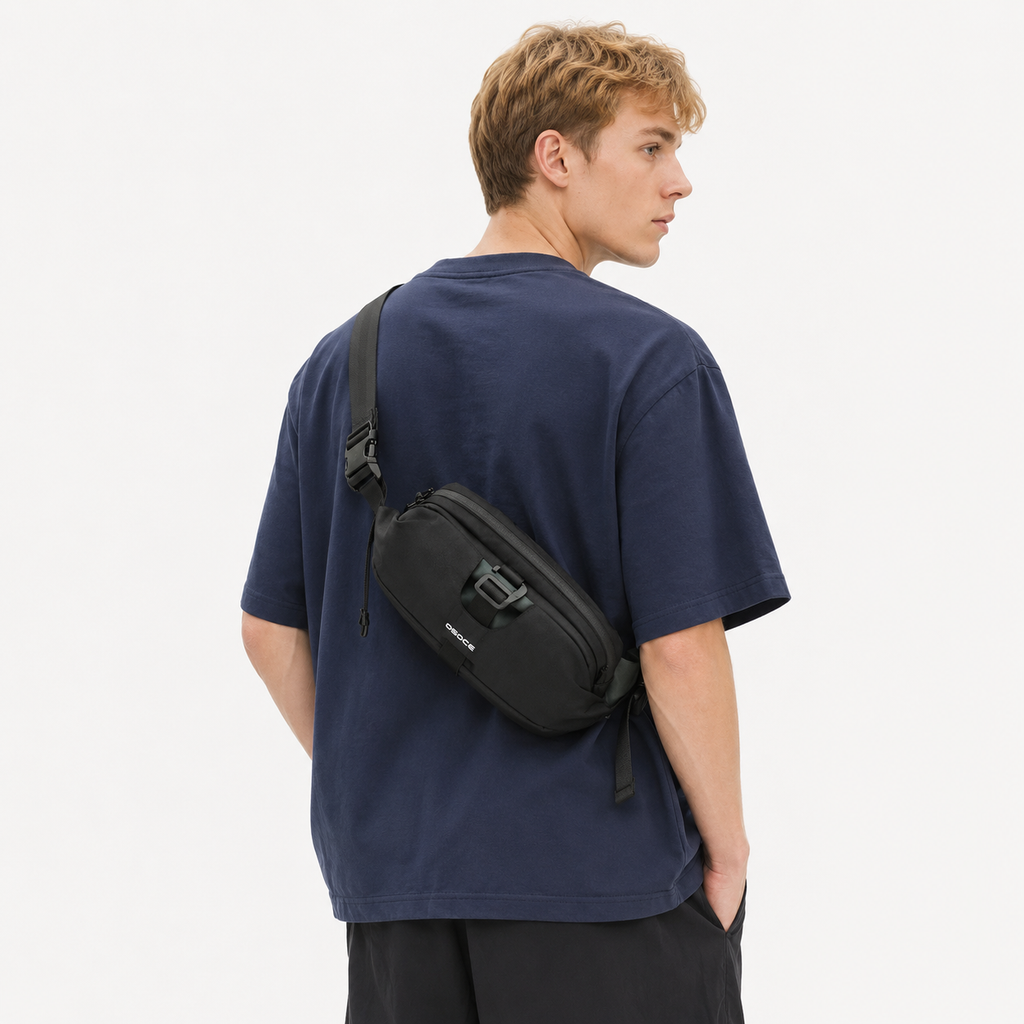 Taktisk Crossbody Veske til Herre – Utvidbar Brystveske i Techwear-stil