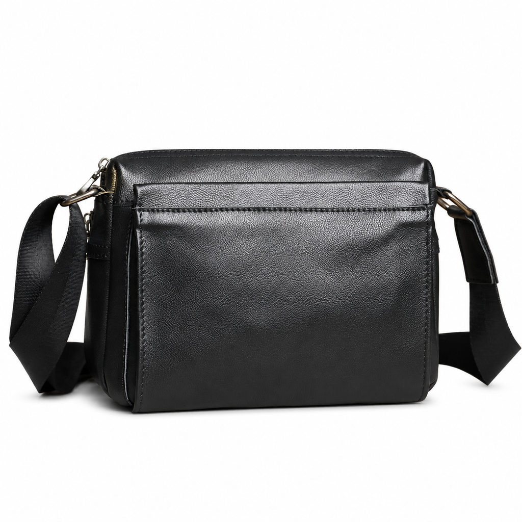 Skulderveske i Ekte Skinn for Herre – Crossbody Messengerbag til 9,7" iPad
