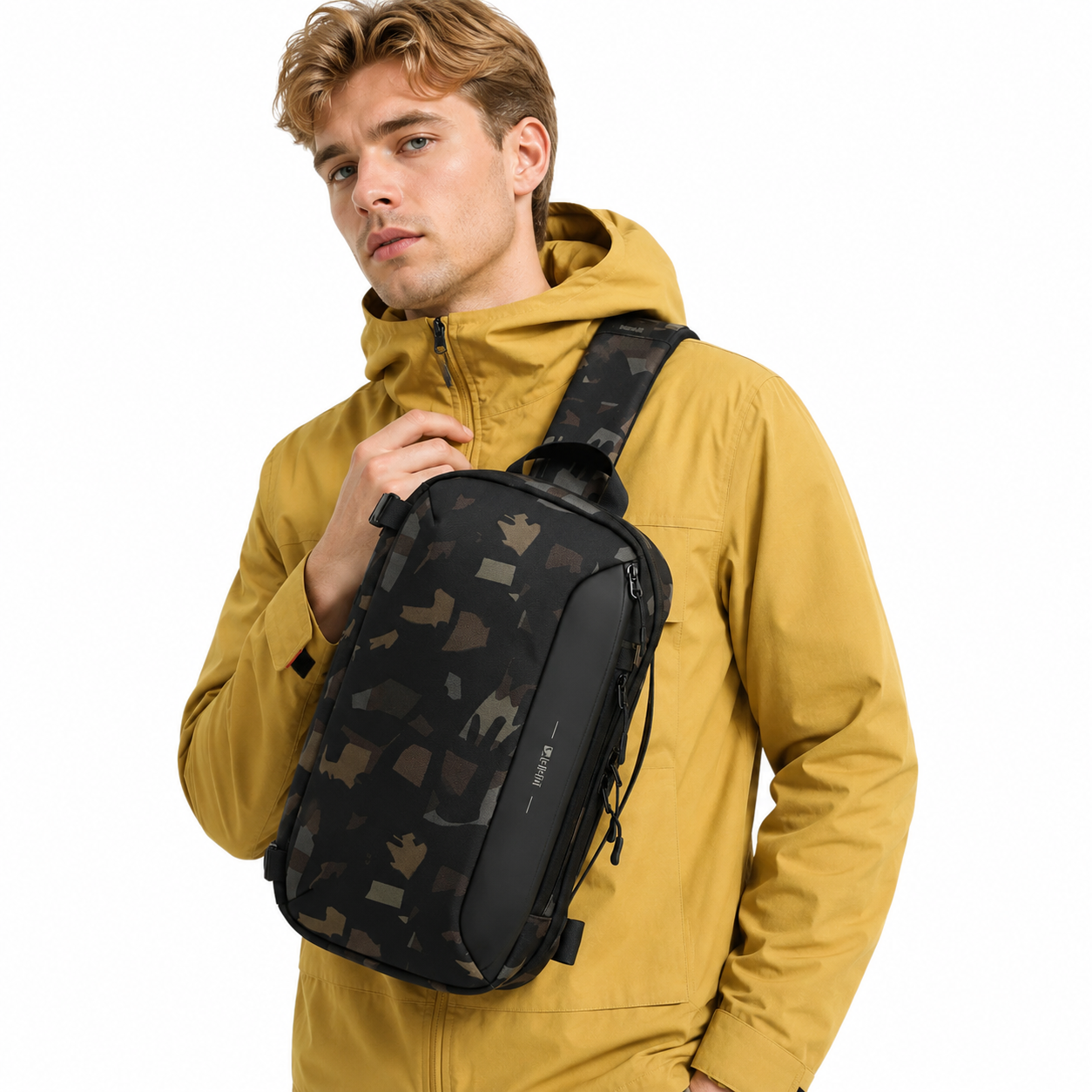 Tyverisikker Skulderveske med USB – Vanntett Multifunksjonell Messenger Bag