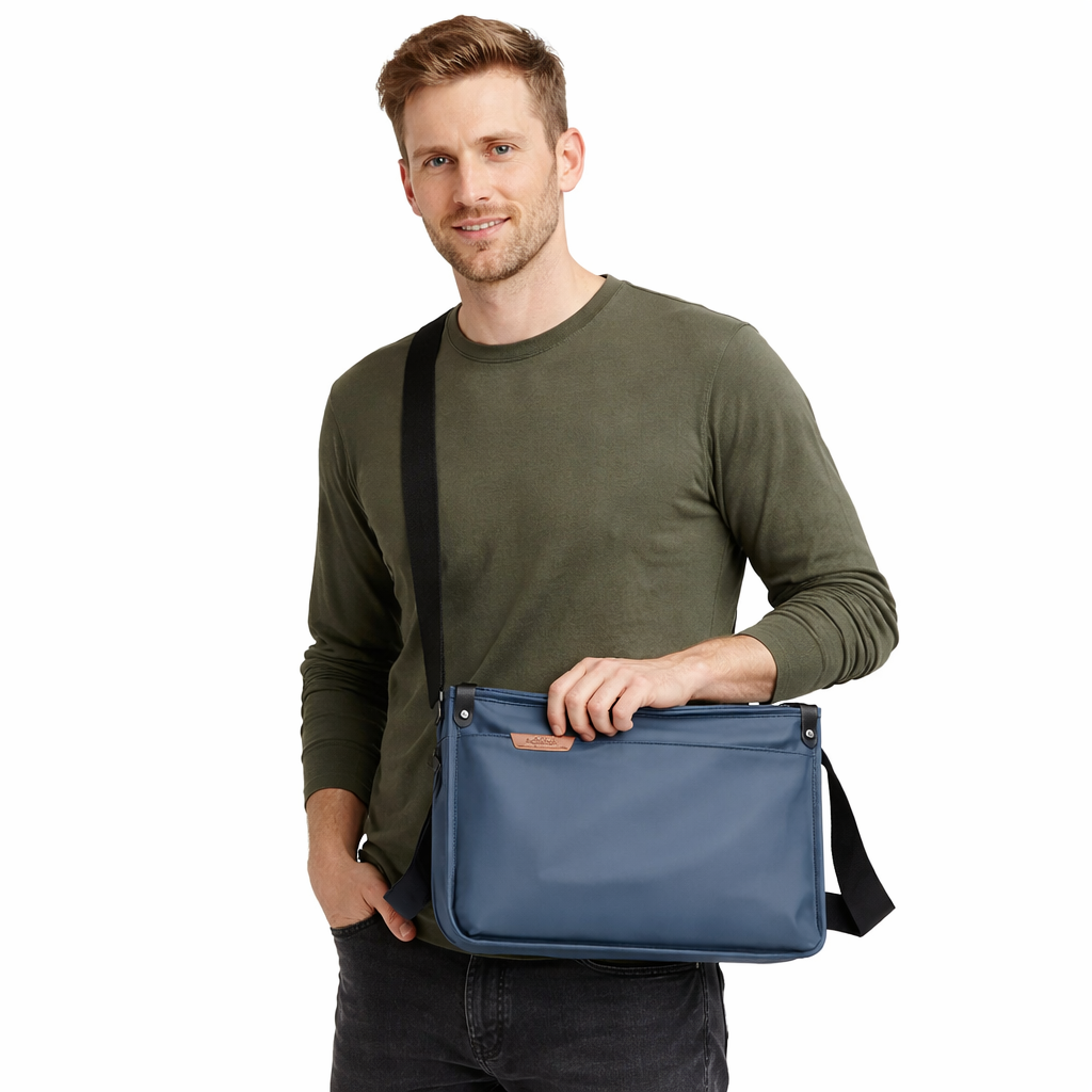 Vanntett Messenger Bag – Crossbody Veske for Menn med Plass til iPad