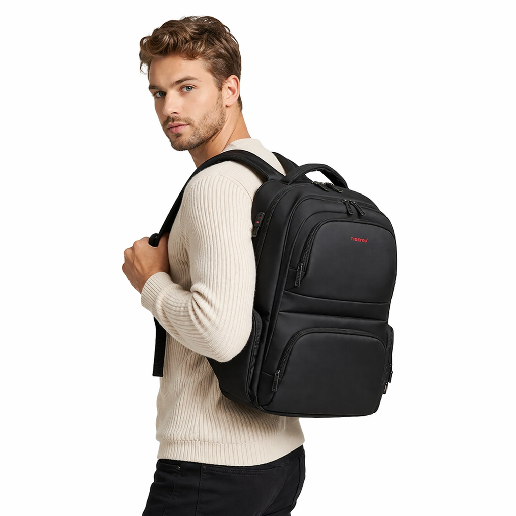 Vanntett Laptopryggsekk 15,6" – Tyverisikker Sekk for Skole, Reise og Hverdag
