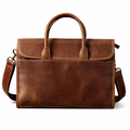 Vintage Skinnveske for Menn i Ekte Crazy Horse-Lær – 14" Laptopveske & Messenger Bag i Kuskinn