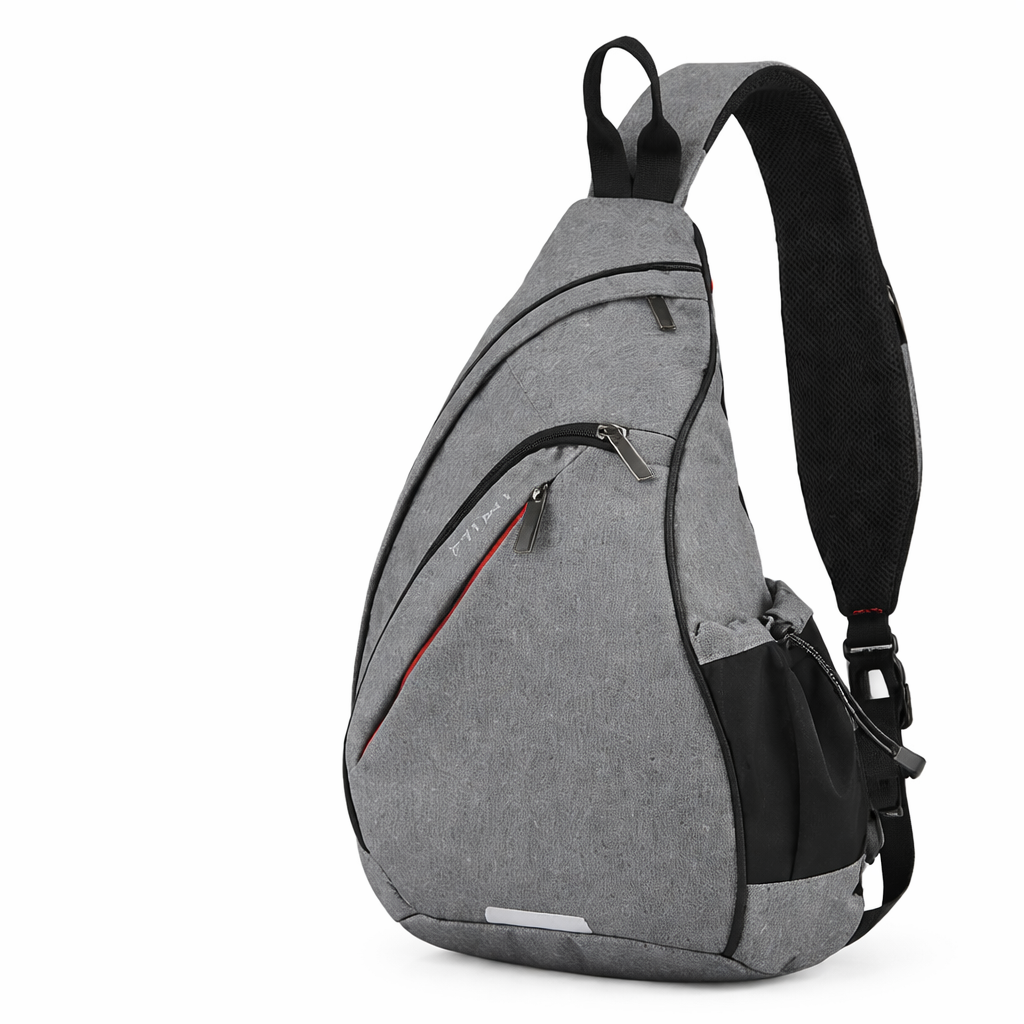 Sporty Sling Bag med USB-port – Praktisk Crossbody Veske for Reise, Skole og Hverdag