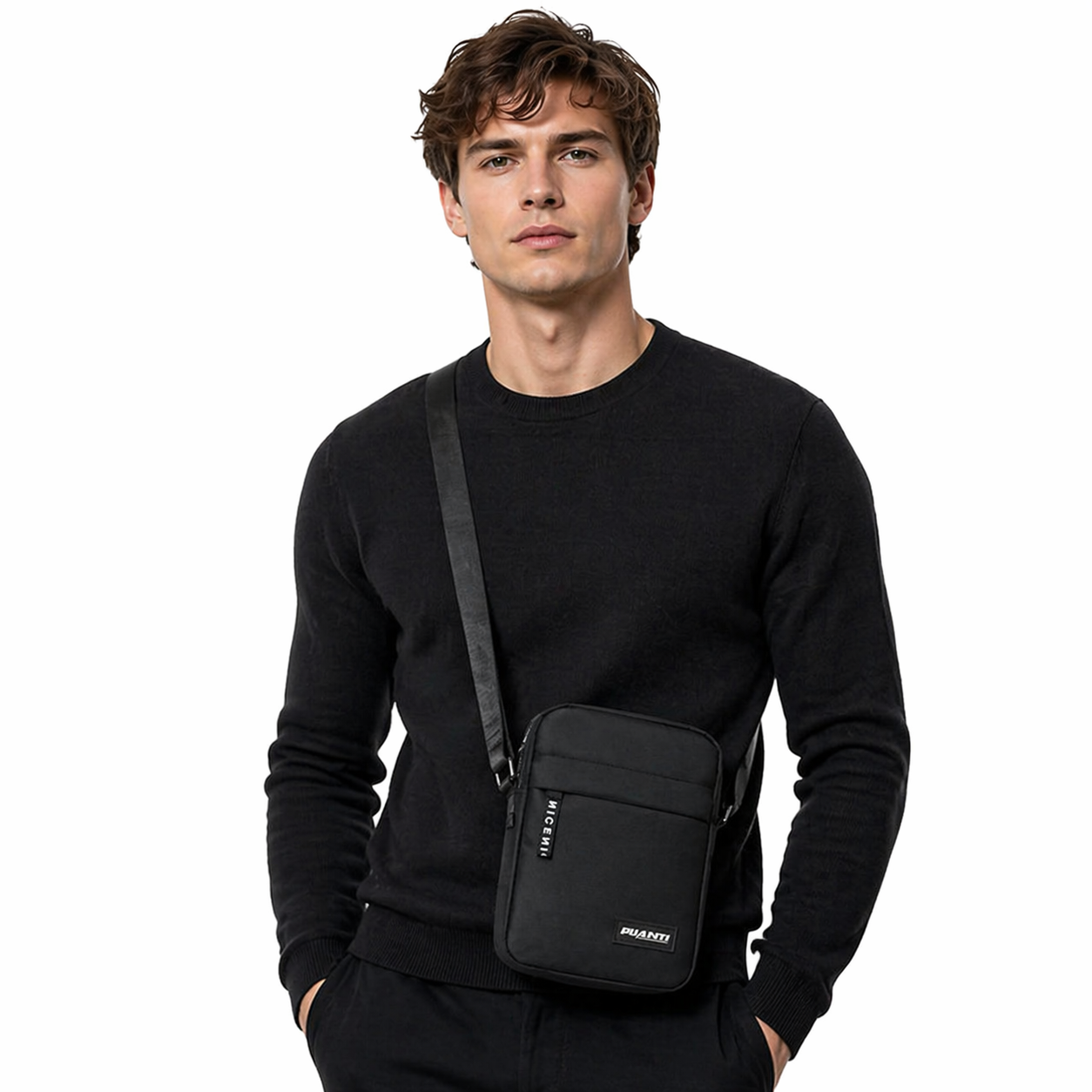 Multifunksjonell Messenger Bag – Liten Nylon Crossbody Veske for Herre