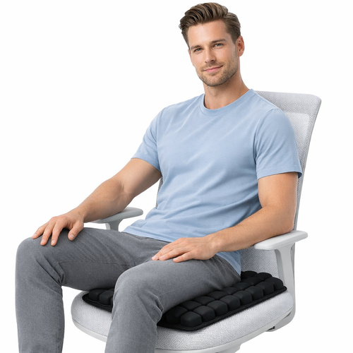 Ergonomisk Oppblåsbar Sittepute – 3D Komfortpute for Stol og Bil