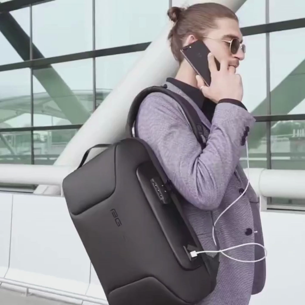 Laptopryggsekk 15,6" med USB – Vanntett og Tyverisikker Business Sekk