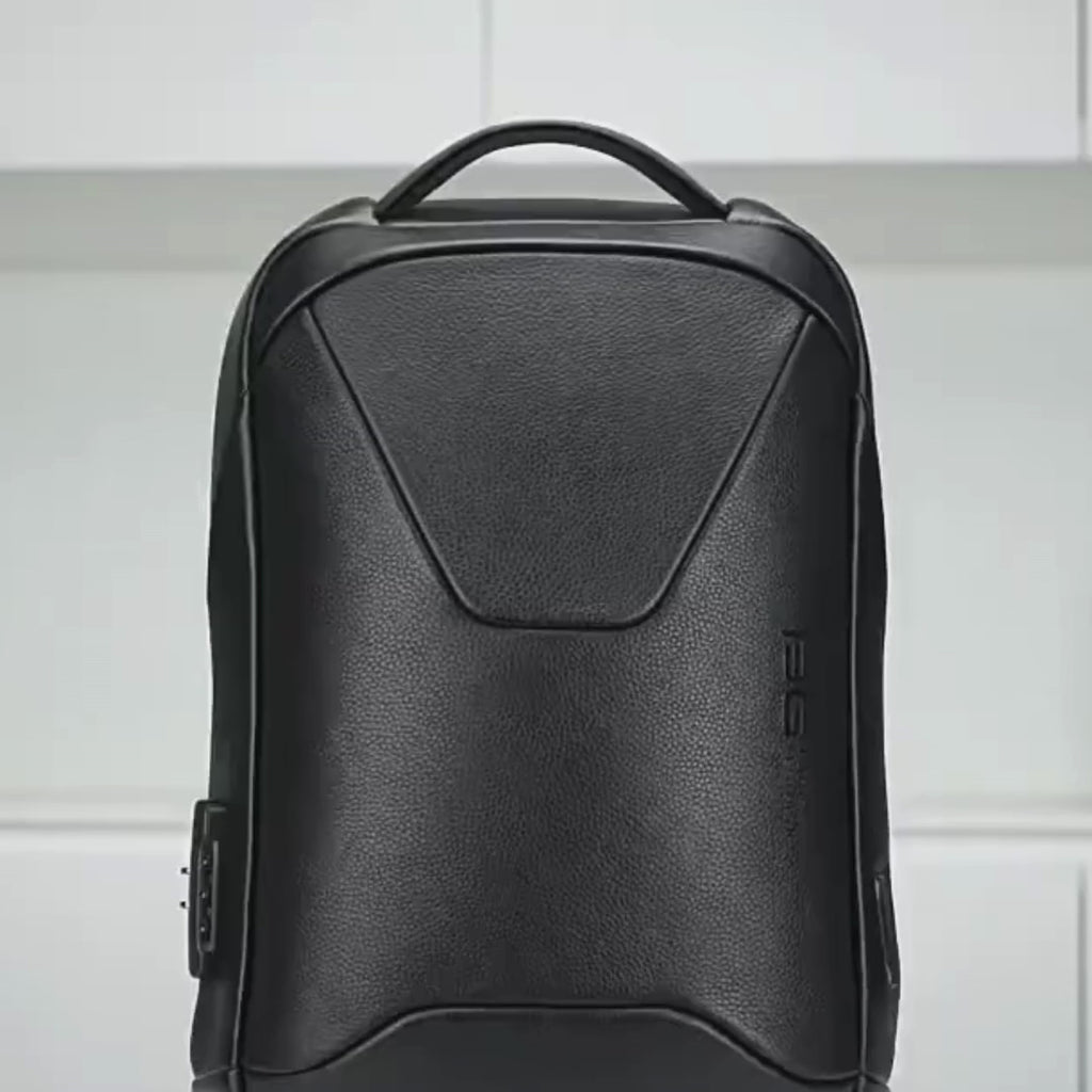 Vanntett Laptopryggsekk i Skinnlook 15,6" – Tyverisikker Business Sekk